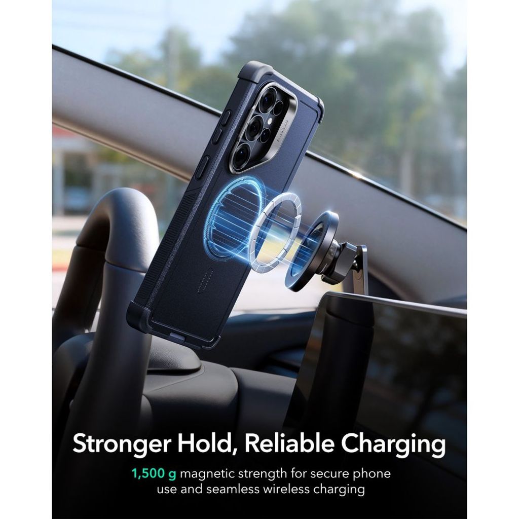 ESR Cyber Tough Kickstand MagSafe Skal till Samsung Galaxy S26 Ultra - Marinblå