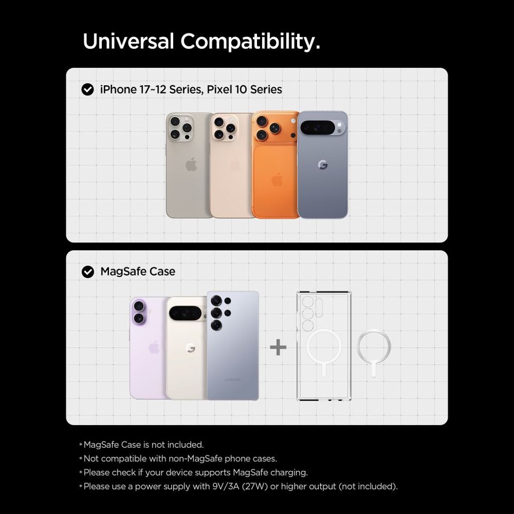 Spigen EV15MAQ Essential Qi2 MagSafe Telefonhållare Bil – Svart