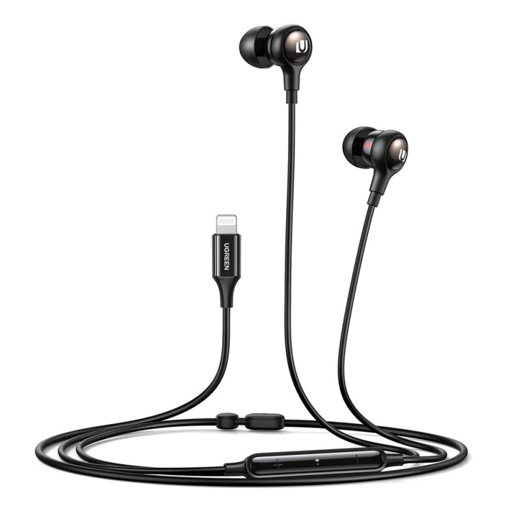 UGREEN 30631 lightning in-ear-hodetelefoner – svart