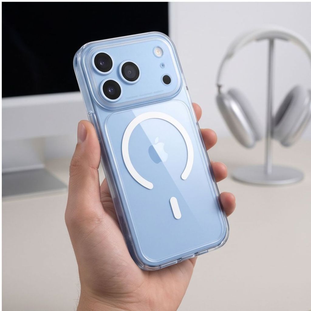 Tech-Protect MagPeak MagSafe -kuori iPhone 18 Pro/17 Pro:lle - Läpinäkyvä