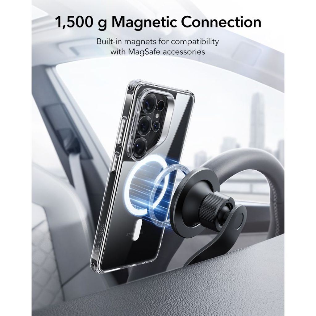 ESR Classic Hybrid Kickstand MagSafe Cover til Samsung Galaxy S26 Ultra - Gennemsigtig