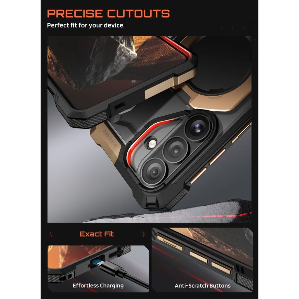 Supcase UB Grip MagSafe Cover til Samsung Galaxy S26 - Sort/Brun