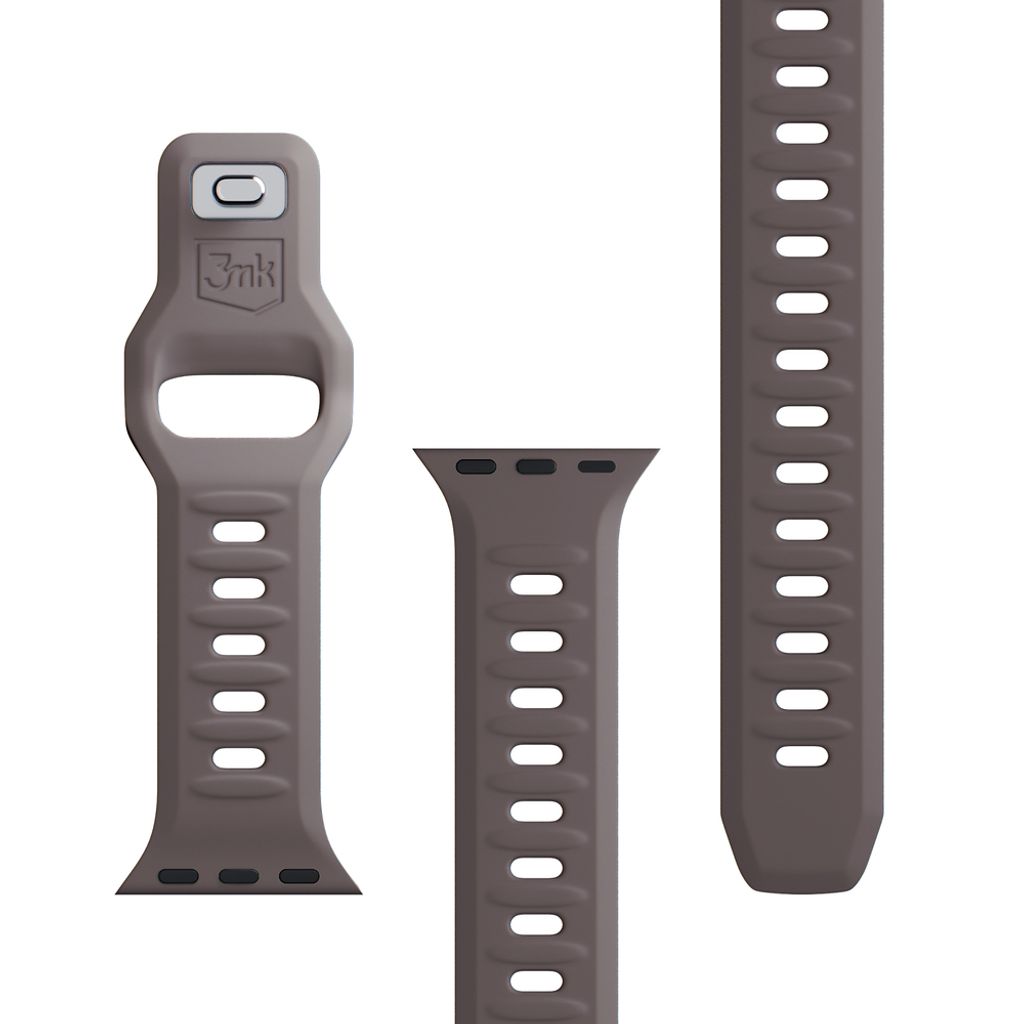 3mk Silikoni Kellonranneke Apple Watch 38/40/41mm  - Tummanharmaa