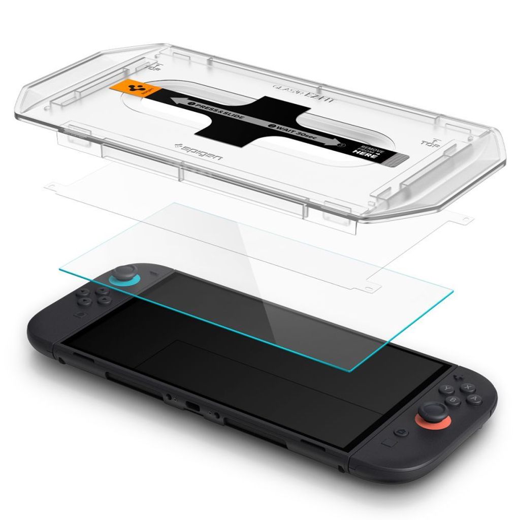 Spigen Glas.Tr ”EZ FIT” Hærdet Glas Skærmbeskyttelse til Nintendo Switch 2, 2-pak