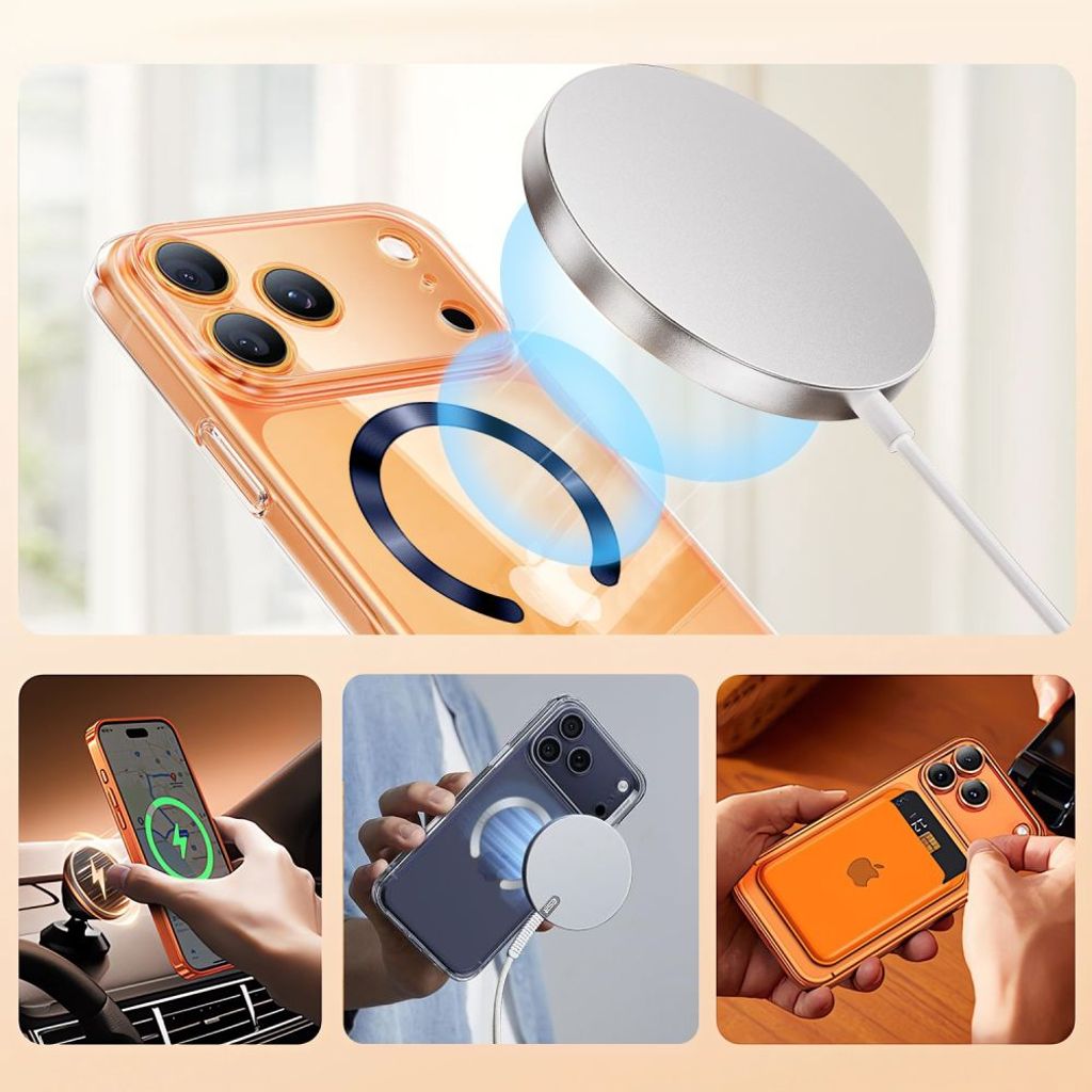 Tech-Protect MMP-210 MagSafe 2-pack magnetisk ring – silver / mörkblå