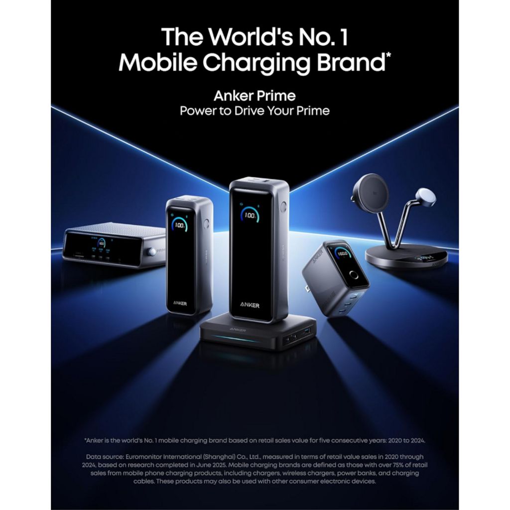 Anker Prime powerbank 26250mAh, 300W, QC + PD - svart