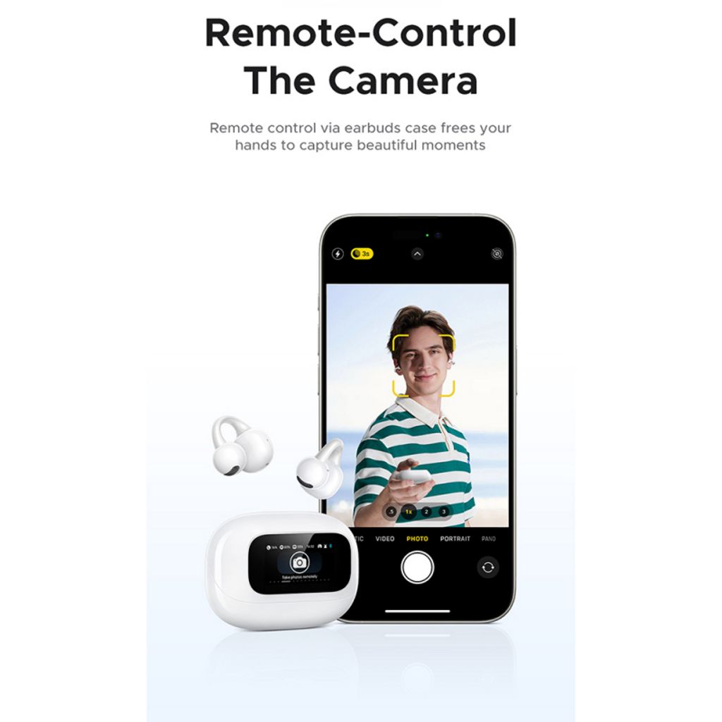 Ugreen S6 ClipBuds Magic WS208 trådlösa hörlurar open-ear – vit