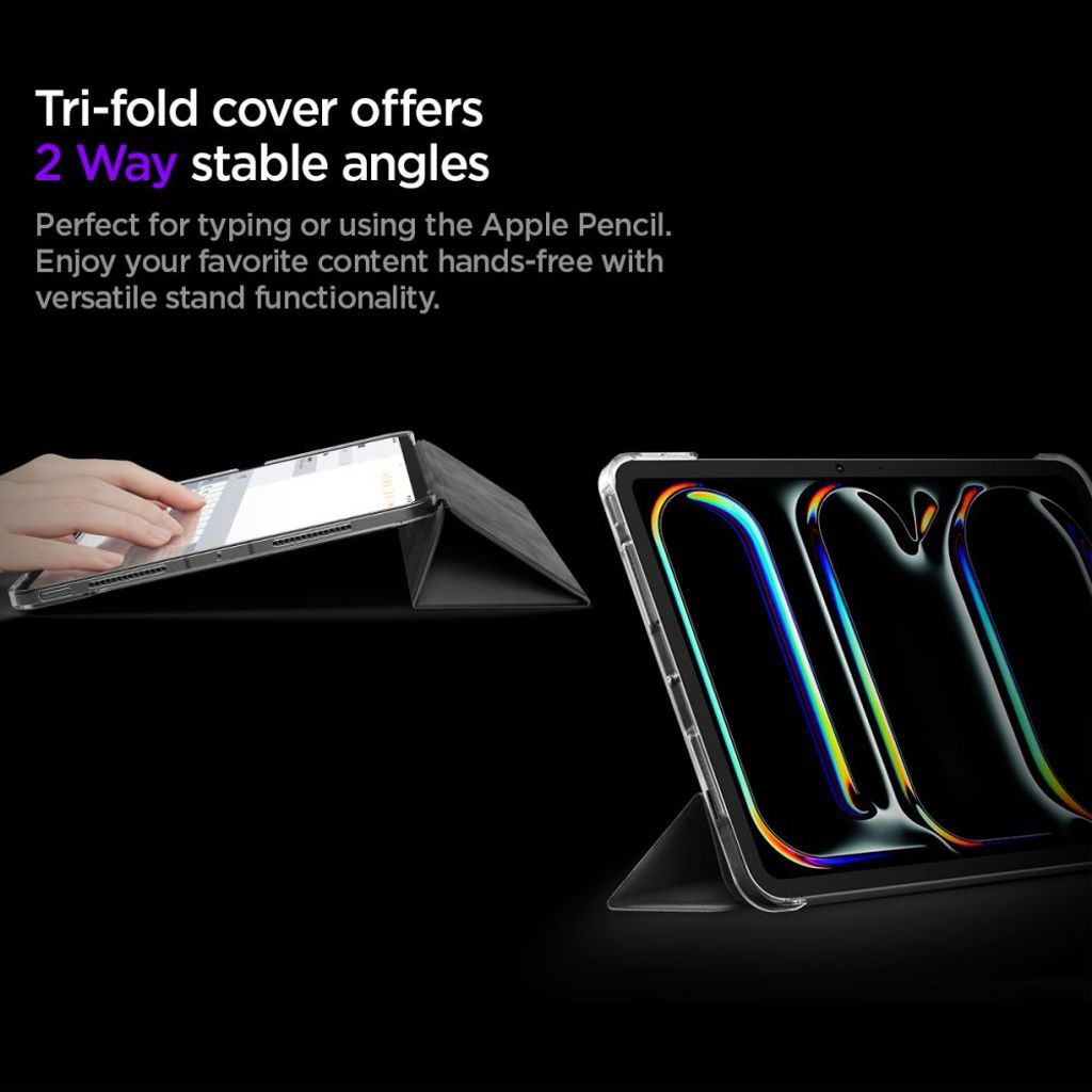 Spigen Liquid Air Folio Etui til iPad Pro 11" 2024-2025 - Svart