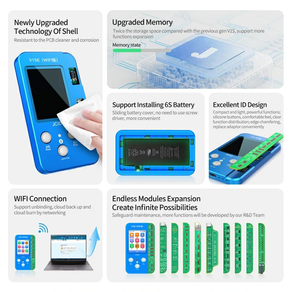 JCID V1SE Programmer For True Tone Battery Face ID Camera Repair
