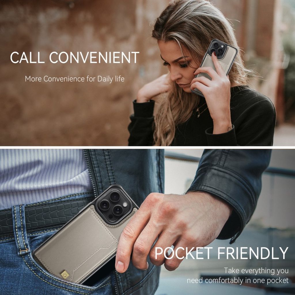 AUTSPACE iPhone 12 Pro Max Cover med Kortplads - Grå