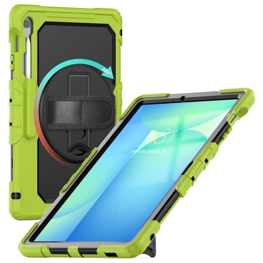 Samsung Galaxy Tab S10 FE Plus Case with Shoulder Strap - Green