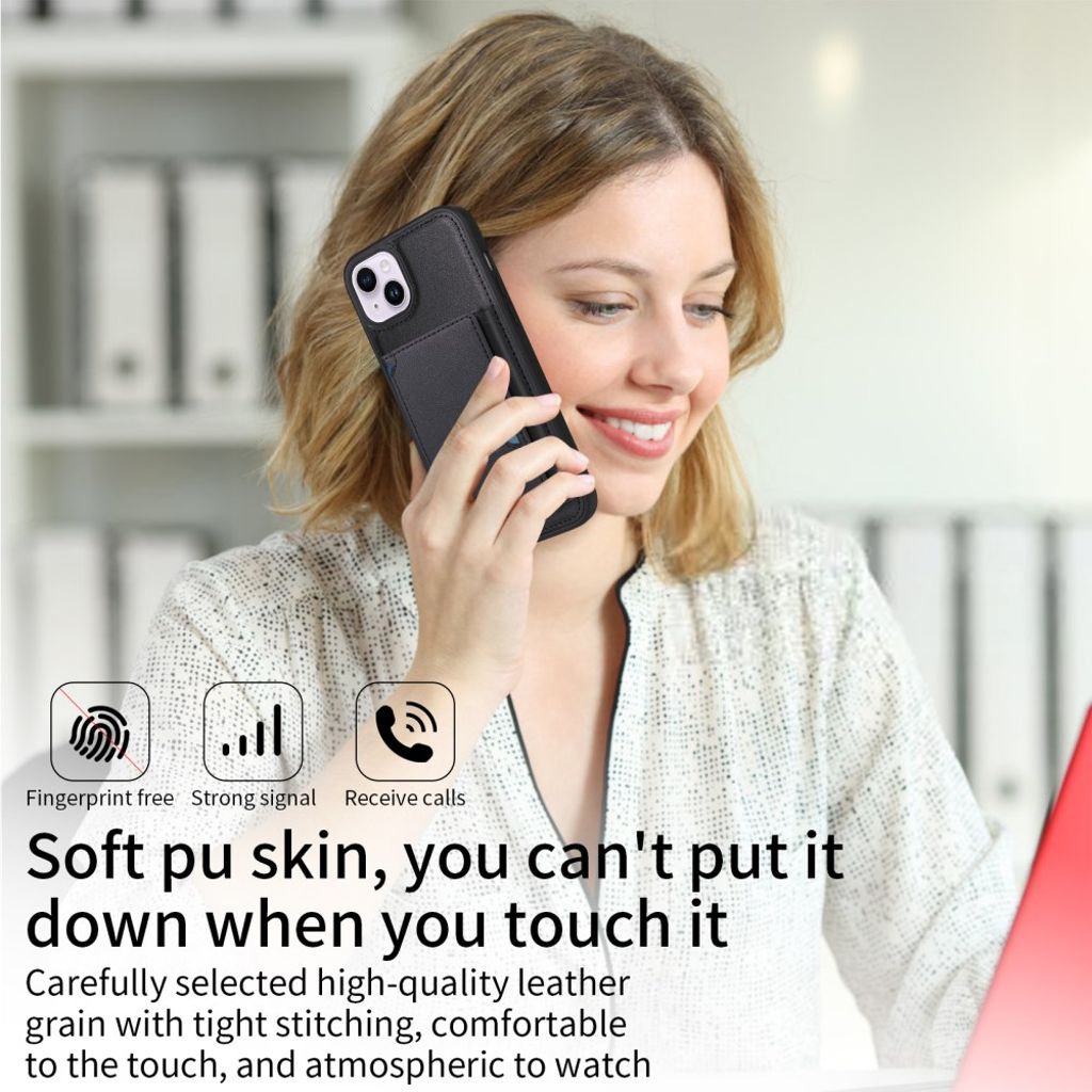 BETOPNICE iPhone 14 Plus MagSafe-deksel med avtakbar lommebok - Svart