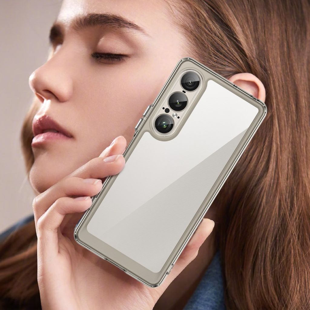 Sony Xperia 1 VII Akryl Skal - Transparent Grå