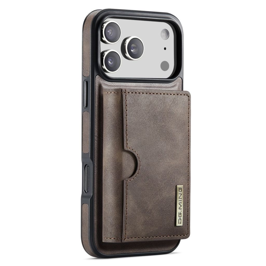 DG.MING iPhone 18 Pro Max/17 Pro Max Deksel med Magnetisk Lommebok - Brun