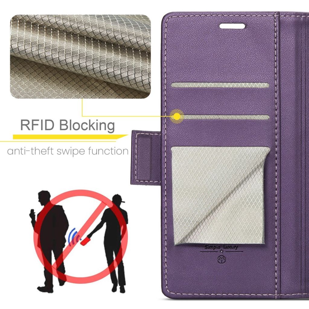 CASEME Samsung Galaxy Z Fold7 5G Fodral med RFID-blockerande - Lila