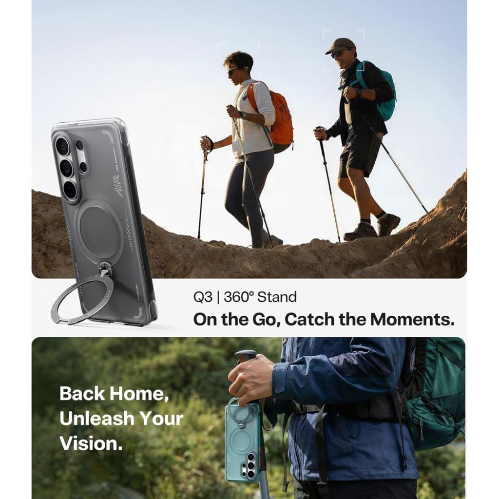 TORRAS Samsung Galaxy S26 Ultra MagSafe-yhteensopiva Kuori Jalustalla - Musta