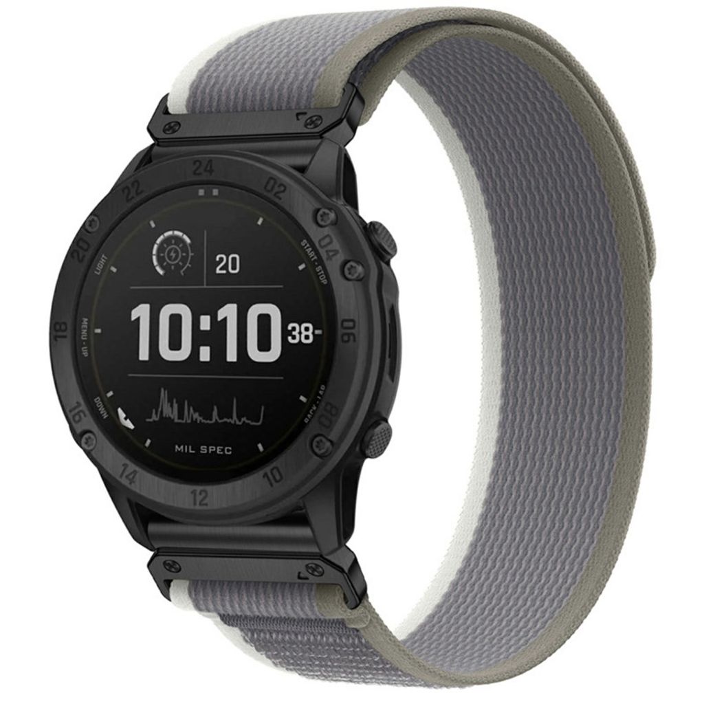 Garmin Fenix 8 Pro/Quatix 8/Tactix 8 47mm Klockarmband i Nylon - Grön/Grå