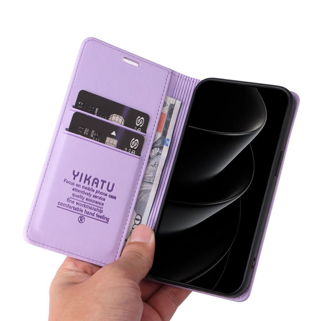 YIKATU iPhone 17 Pro Max Wallet cover - Purple