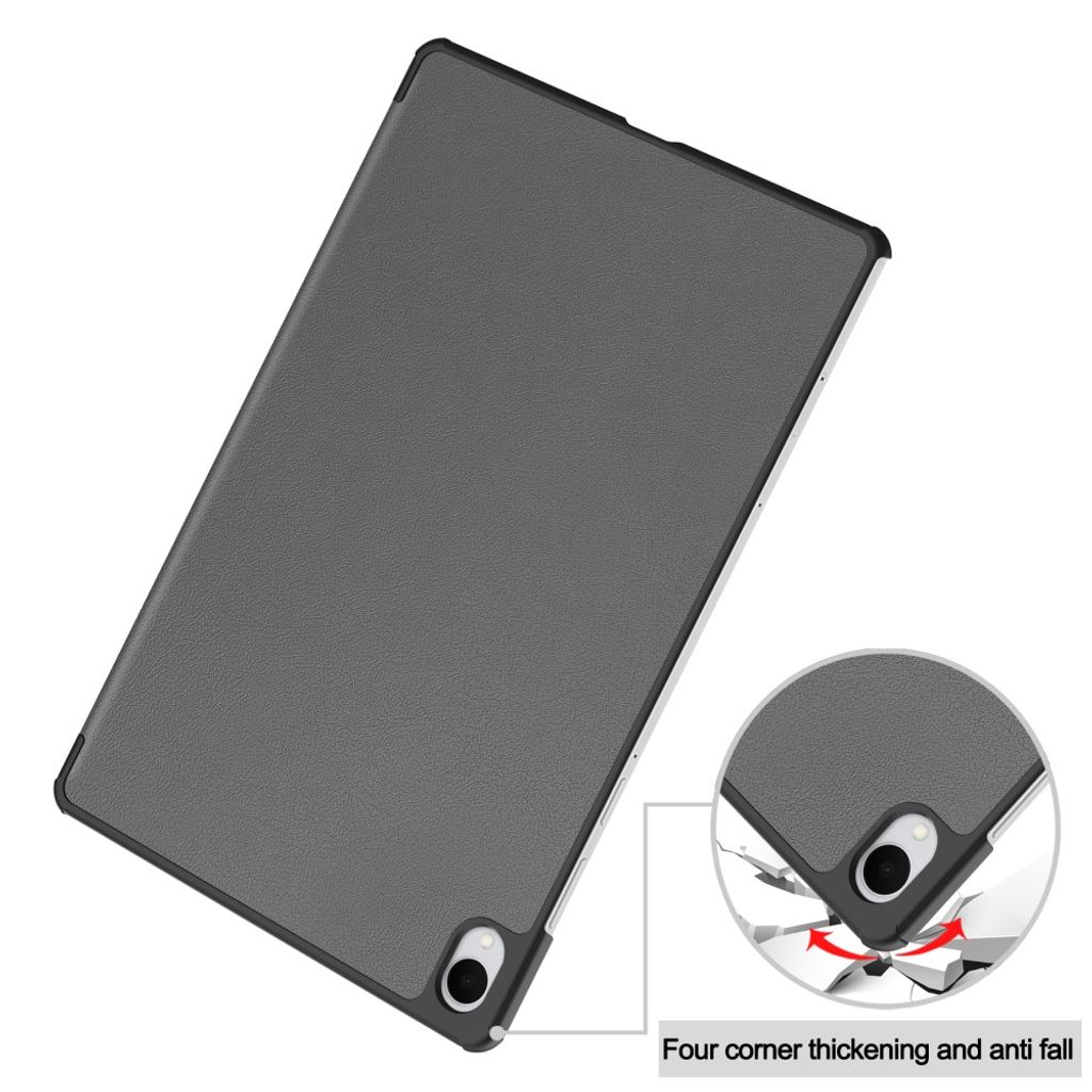 Samsung Galaxy Tab S12 Plus Slimmat Tri-fold stativfodral - Grå