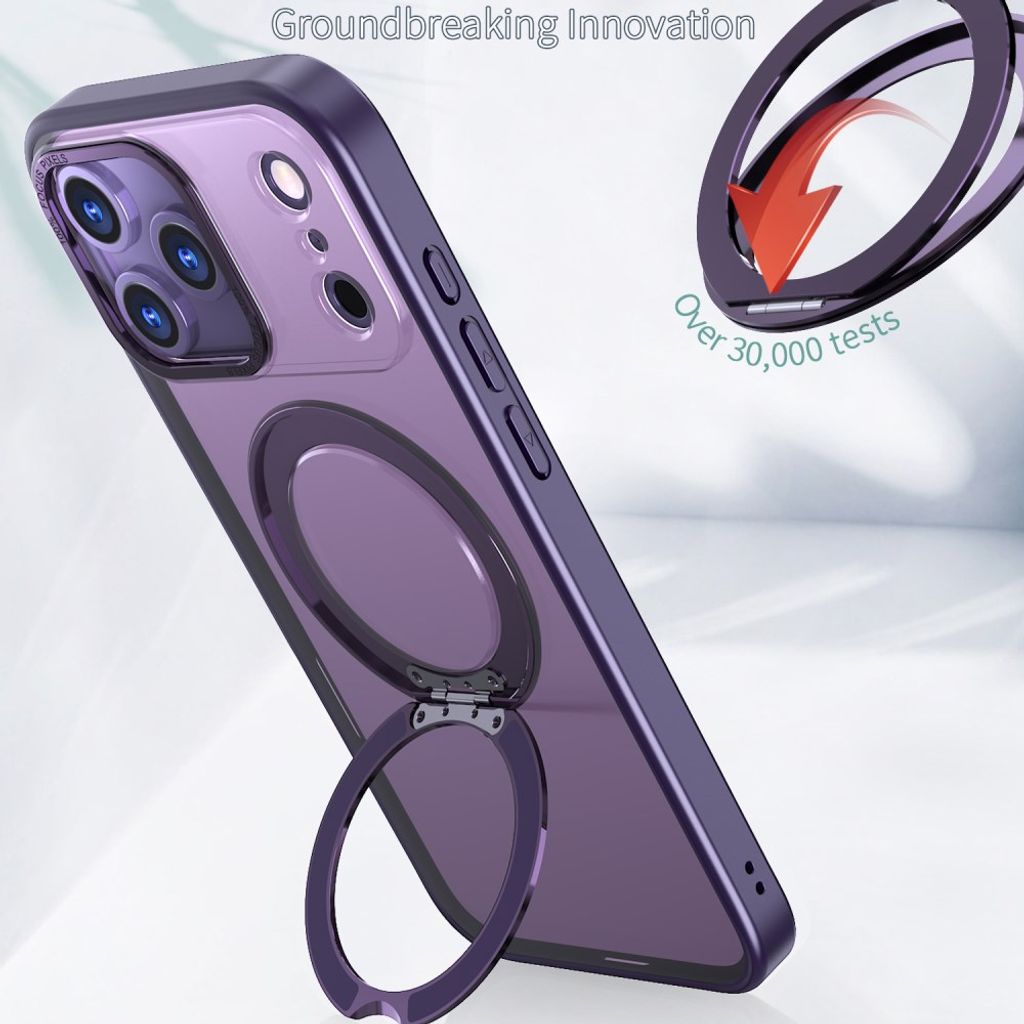 iPhone 18 Pro Max/17 Pro Max MagSafe Deksel TPU Akryl Kickstand - Lilla