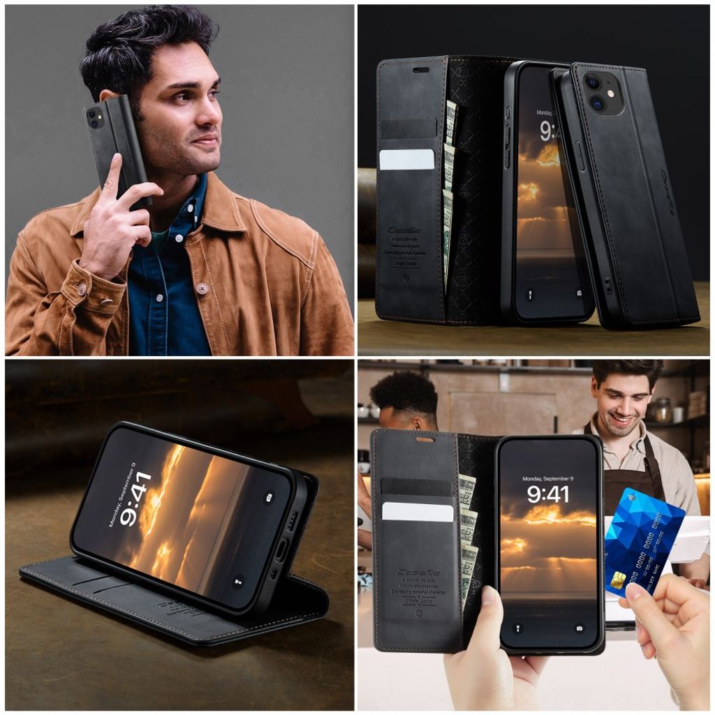 CASEME iPhone 12 Mini Cover with Card slots - Black