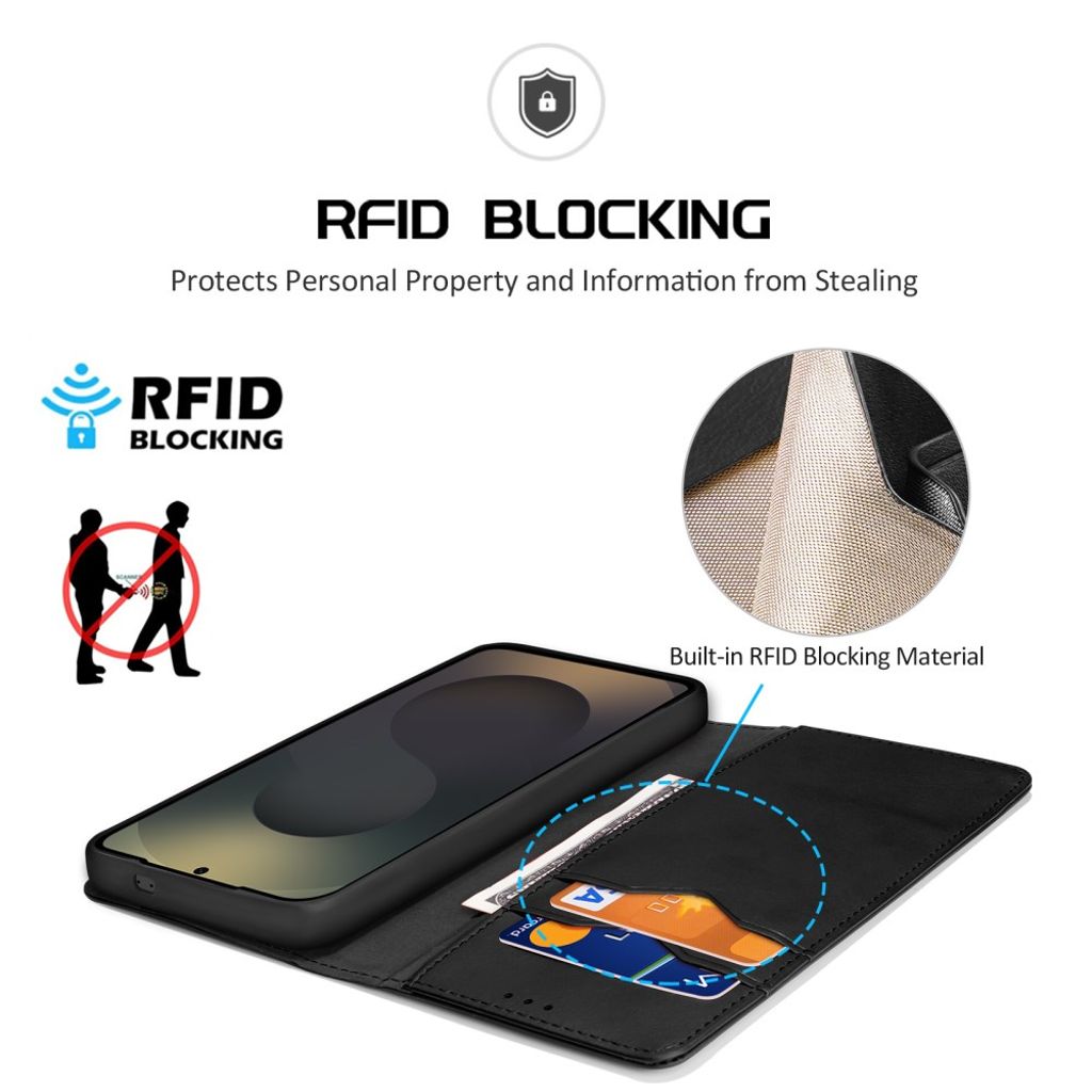 DUX DUCIS Samsung Galaxy S26 Ultra Lommeboketui RFID Blokkerende - Svart