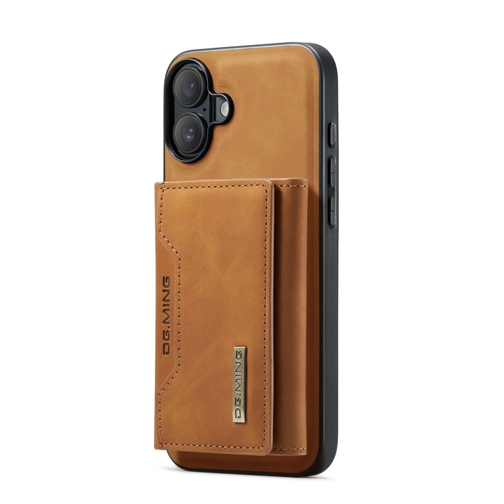 DG.MING iPhone 17 Cover med Pung - Brun