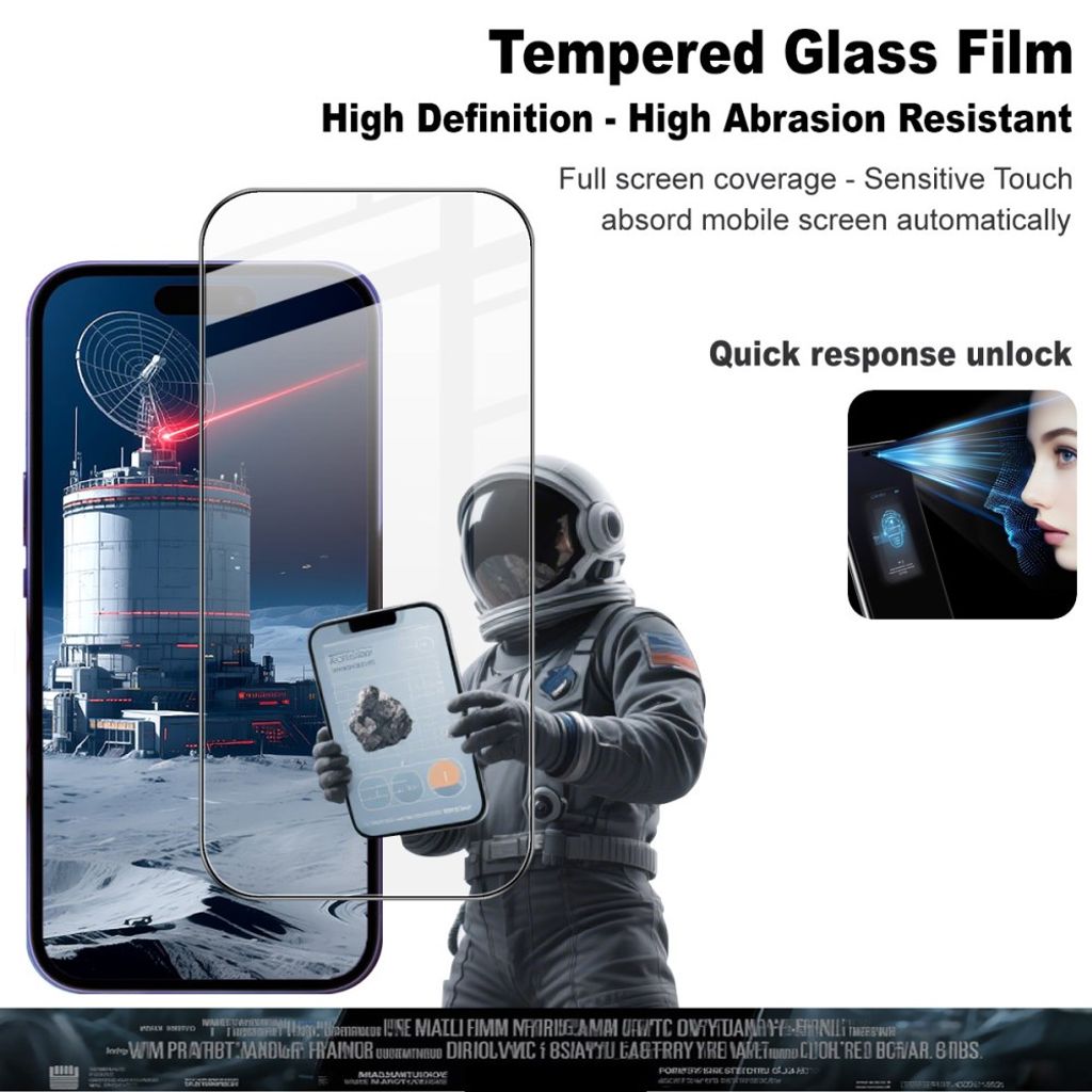 IMAK iPhone 18 Pro Max/17 Pro Max Näytönsuoja Karkaistu Lasi - Läpinäkyvä