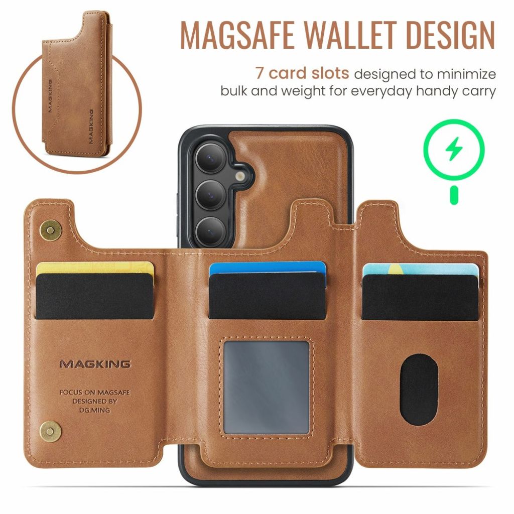 MAGKING Samsung Galaxy S25 FE Kuori MagSafe - Ruskea