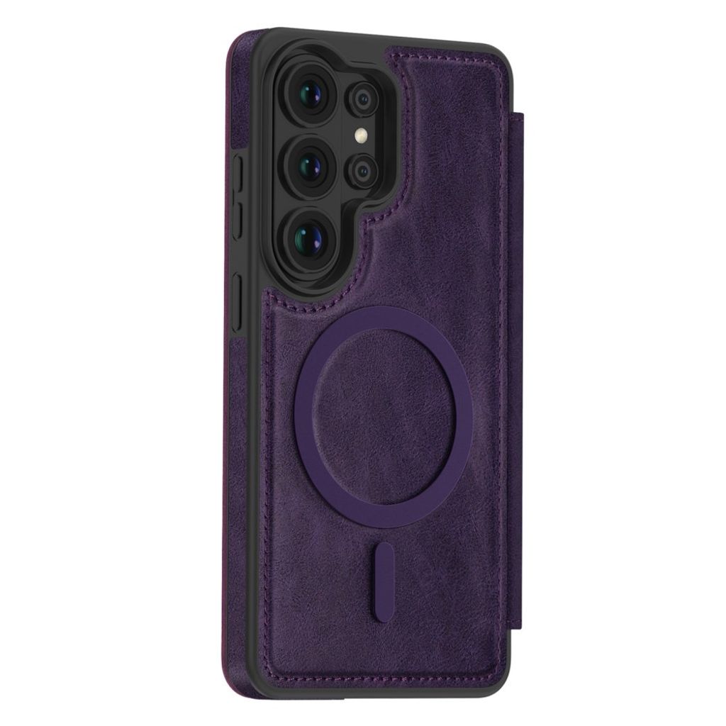 Samsung Galaxy S26 Ultra MagSafe Lompakkokotelo - Tummanvioletti
