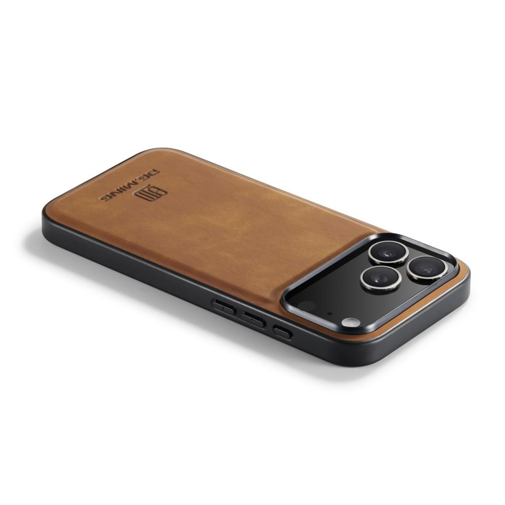 DG.MING iPhone 18 Pro Max/17 Pro Max Deksel med PU-lær - Lysbrun