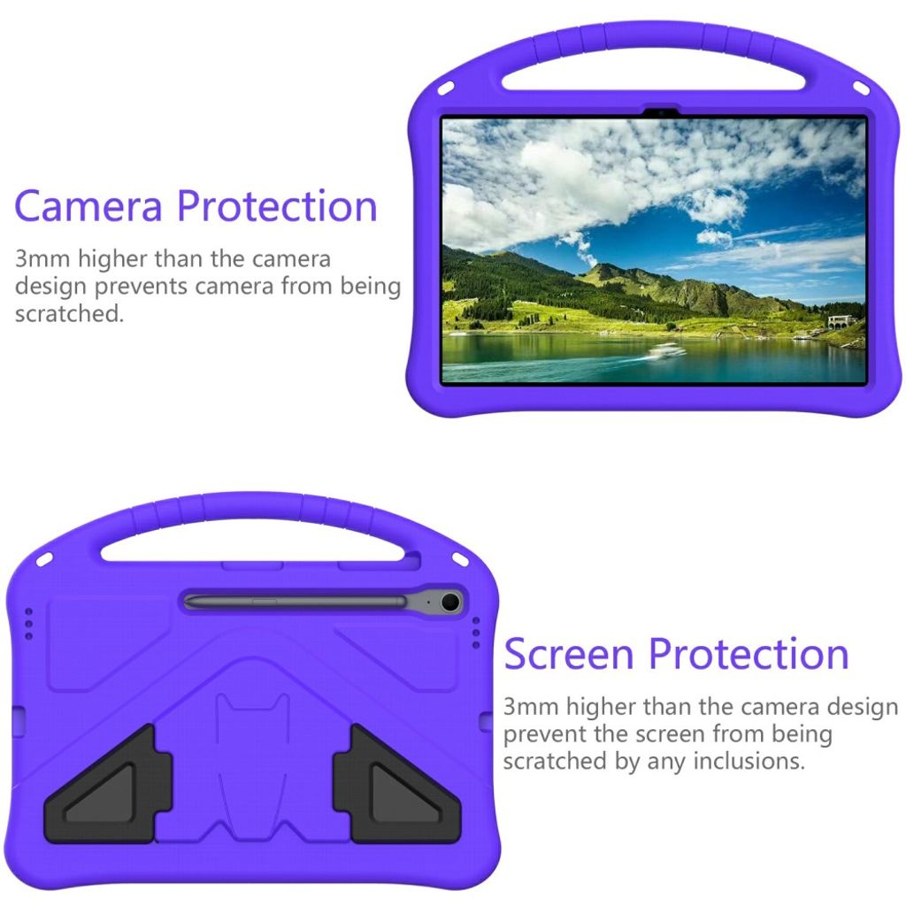 Samsung Galaxy Tab S10 FE Plus Case with Handle stand - Purple
