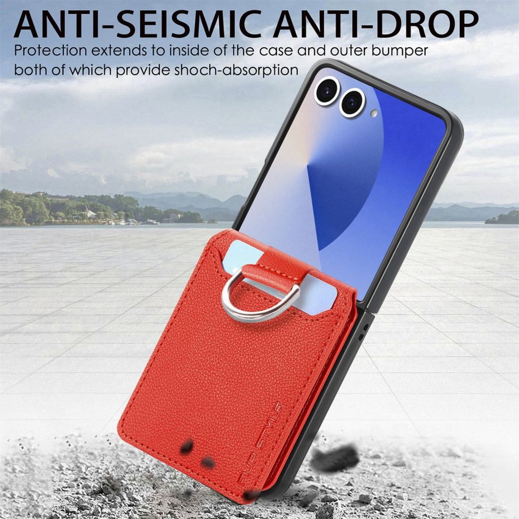 Samsung Galaxy Z Flip7 5G cover med ringholder - Orange