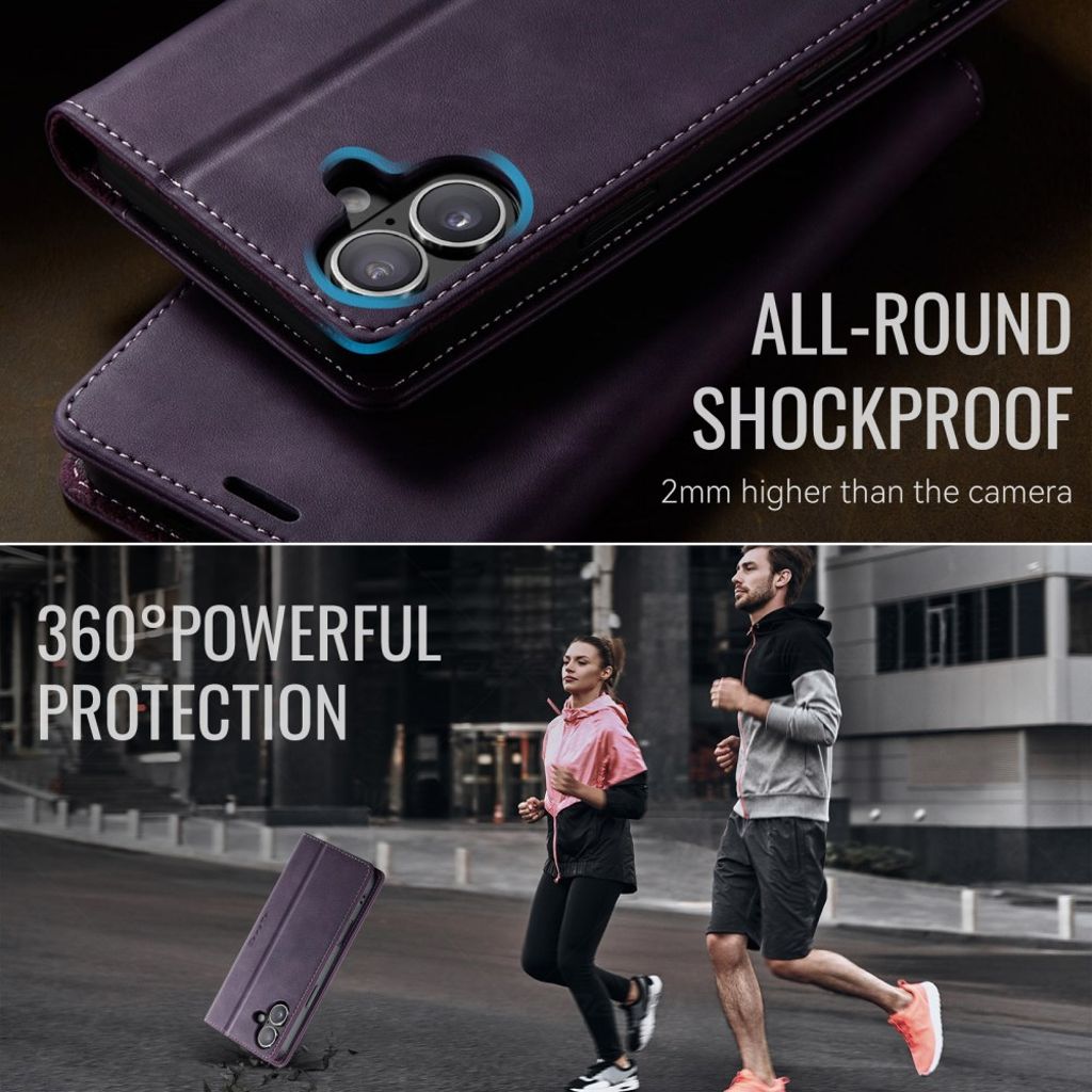 CASEME iPhone 16 Plus Cover with Stand - Purple