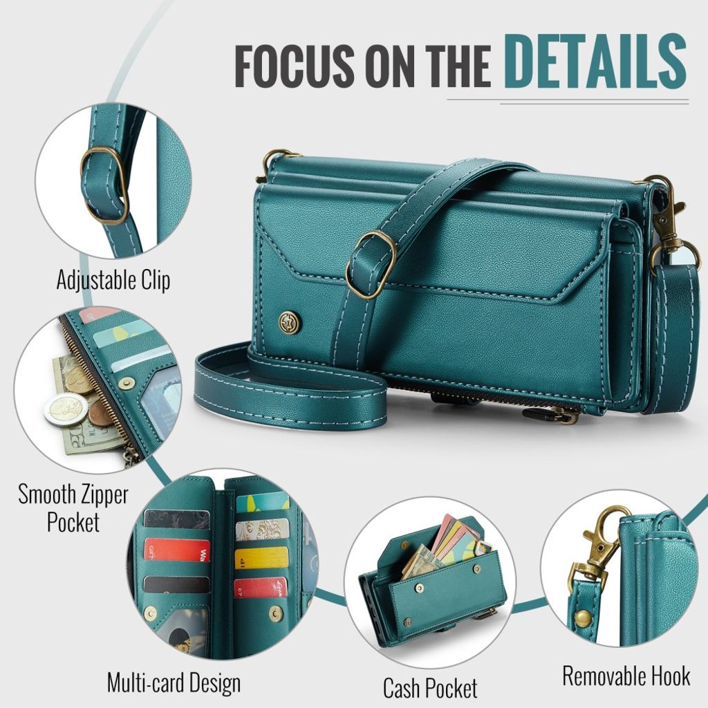 CASEME iPhone 15 Plus Etui med 10 Kortplads - Grøn