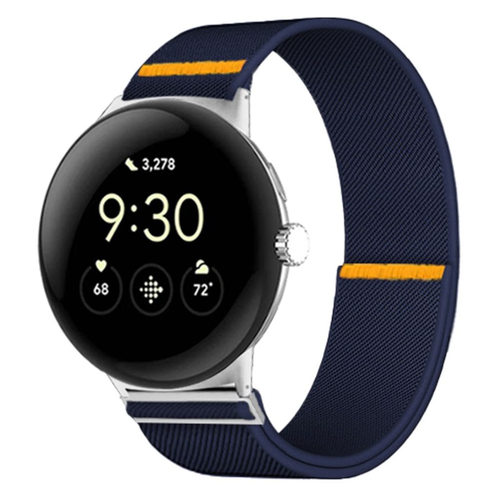 Google Pixel Watch 3 45 mm Kellonranneke, Nylon - tumman sininen