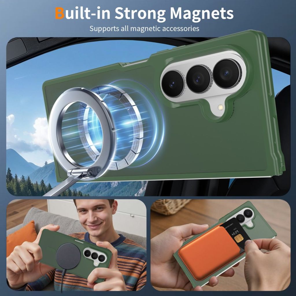 Samsung Galaxy Z Fold8 Ultra MagSafe cover med akrylbagside - Grøn