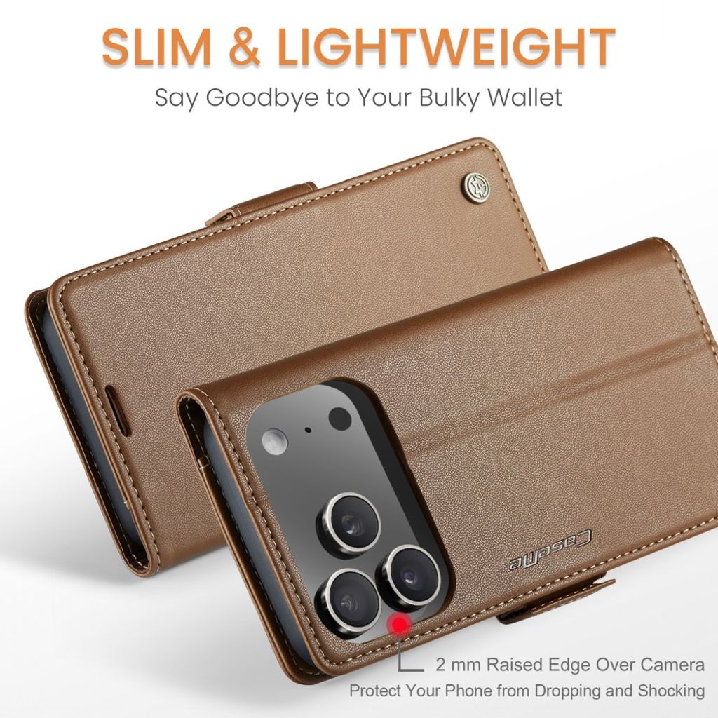 CASEME iPhone 17 Pro Max Etui med Kortspor - Brun