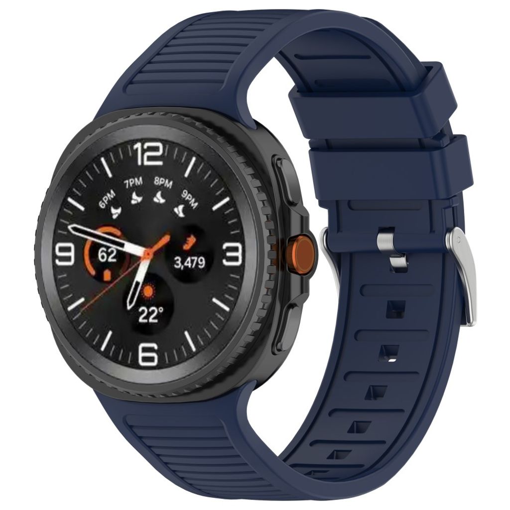 Samsung Galaxy Watch8 Classic 46 mm Kellonranneke, Silikoni - tummansininen