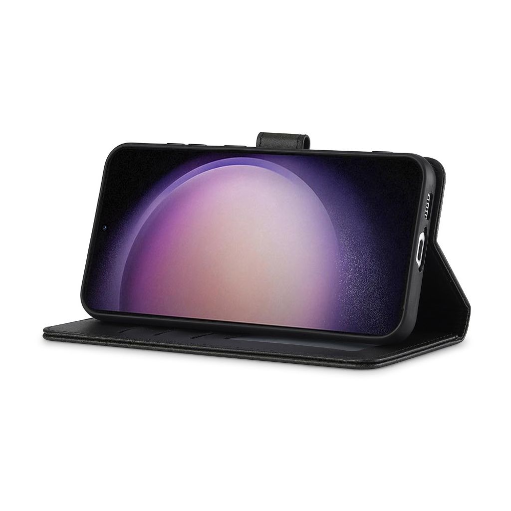 LC.IMEEKE Samsung Galaxy S26 Plus Lommeboketui PU-lær – Svart