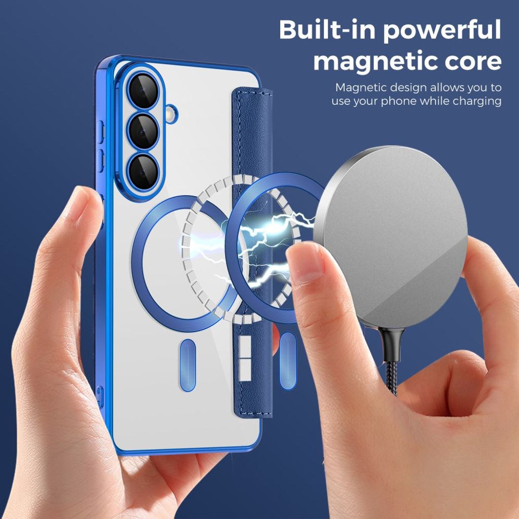 Samsung Galaxy S26 Plus Lommeboketui Kortholder MagSafe – Safir