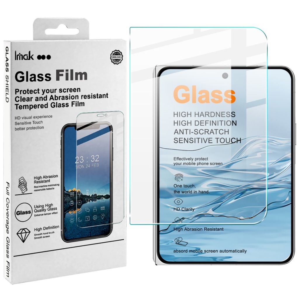 IMAK iPhone Fold -näytönsuoja karkaistusta lasista - läpinäkyvä