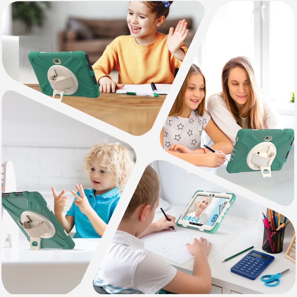 Samsung Galaxy Tab Active5 Pro/Pro/Active4 Pro Hybrid Deksel med Stativ – Smaragdgrønn