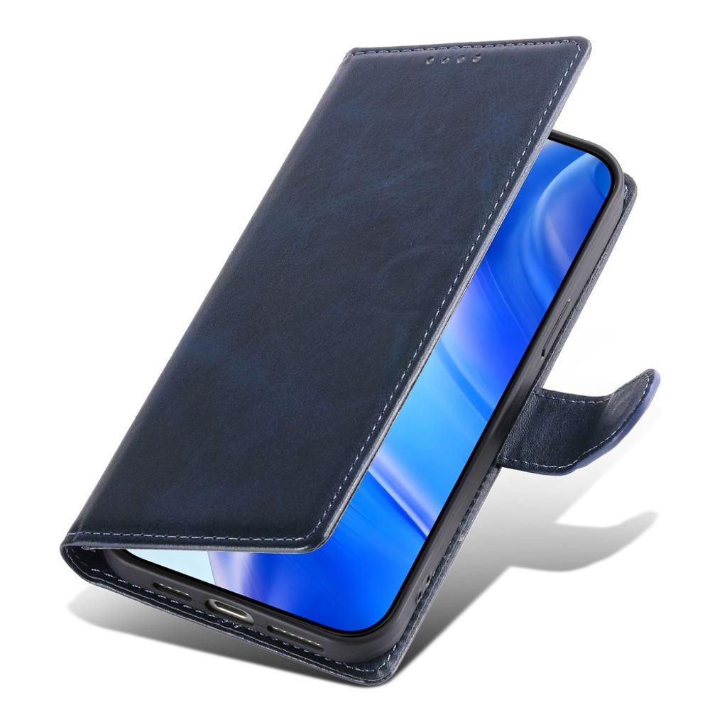 iPhone 18 Pro/17 Pro Plånboksfodral PU-läder med handledsrem – Blå