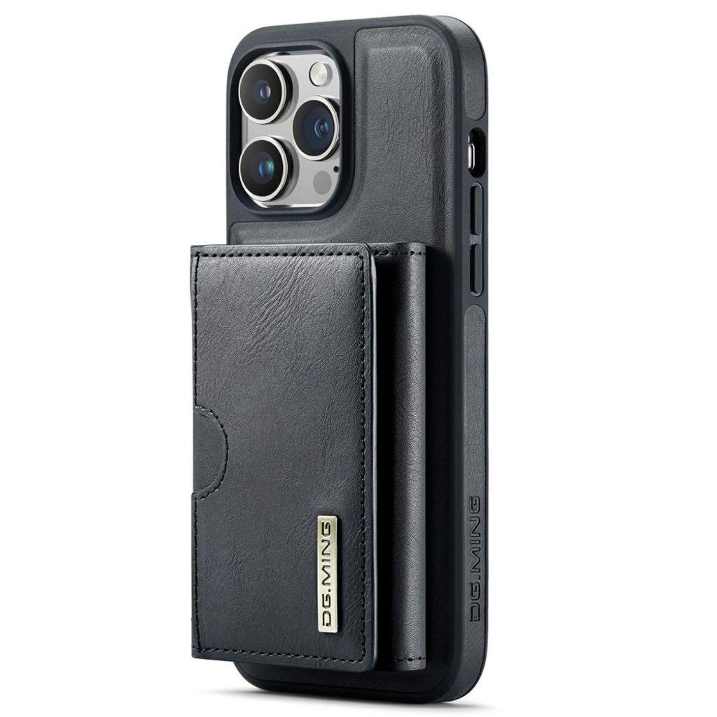 DG.MING iPhone 13 Pro Max Lompakkokuori Magneettinen - Musta