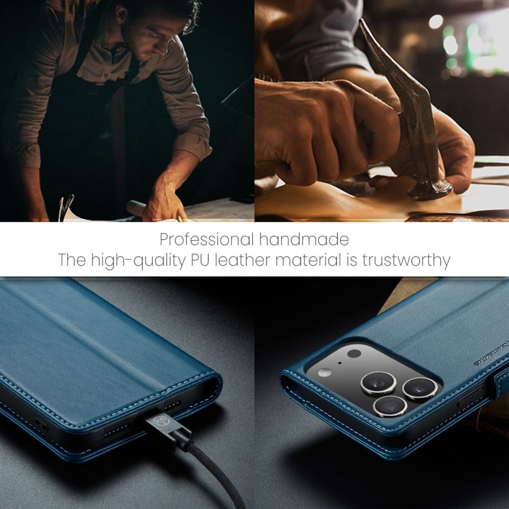 CASEME iPhone 17 Pro Max Etui med Kortspor - Blå
