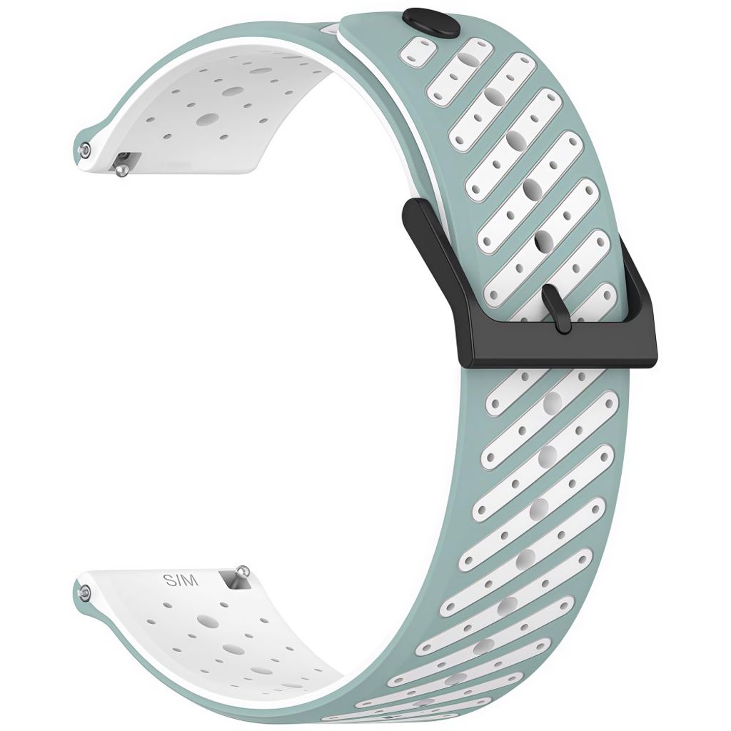 Garmin Forerunner 70/170/170 Music Silikone Urrem - Cyan/Hvid