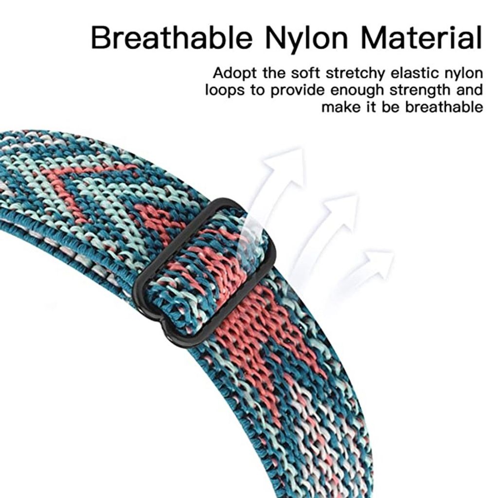 Samsung Galaxy Fit3 Klockarmband Elastisk Nylon Justerbar – Svart