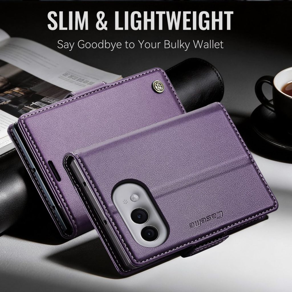 CASEME iPhone Duo Lompakkokotelo RFID-suojauksella - Violetti