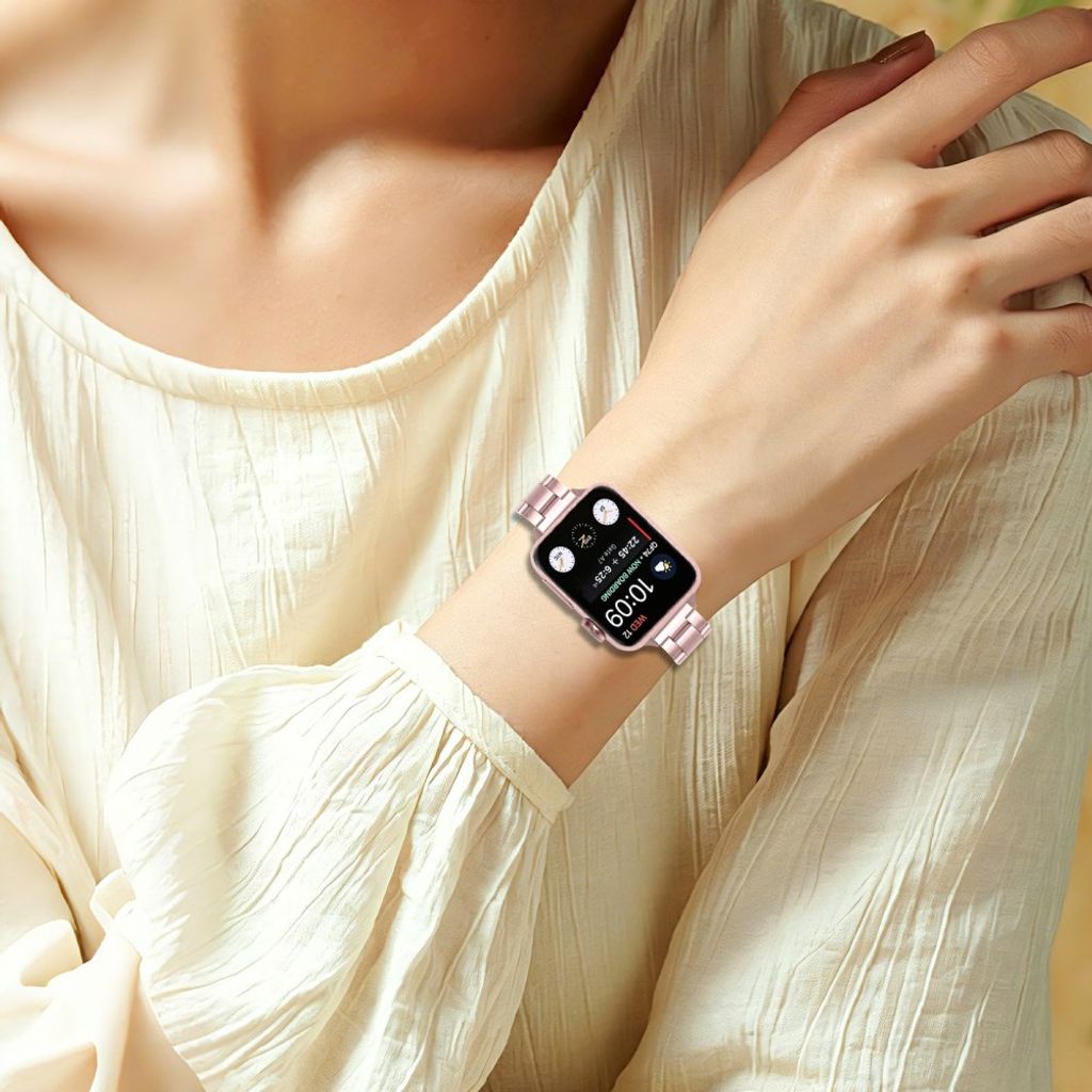 Apple Watch 42/41/40/38mm Klockarmband i rostfritt stål - Rosa